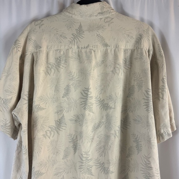Pronto Uomo Casual Tan Shirt 100% Silk 
 Size XXL Short Sleeve - Picture 10 of 12